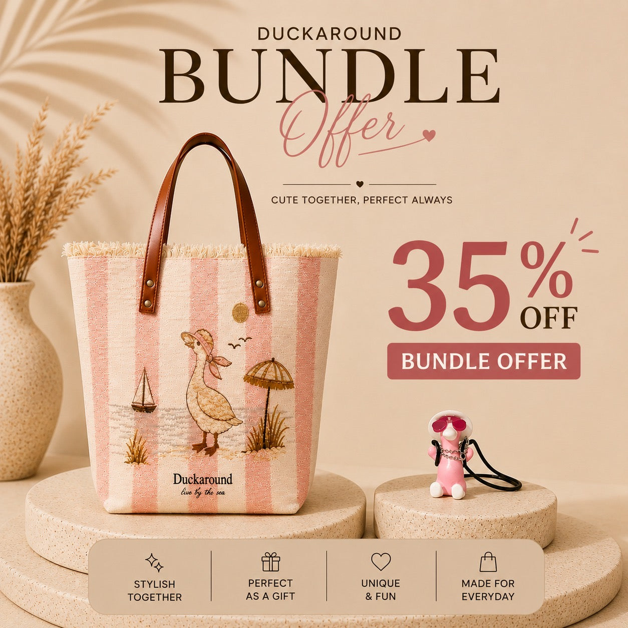 Bundle Tote Bag / One Hanging Duck