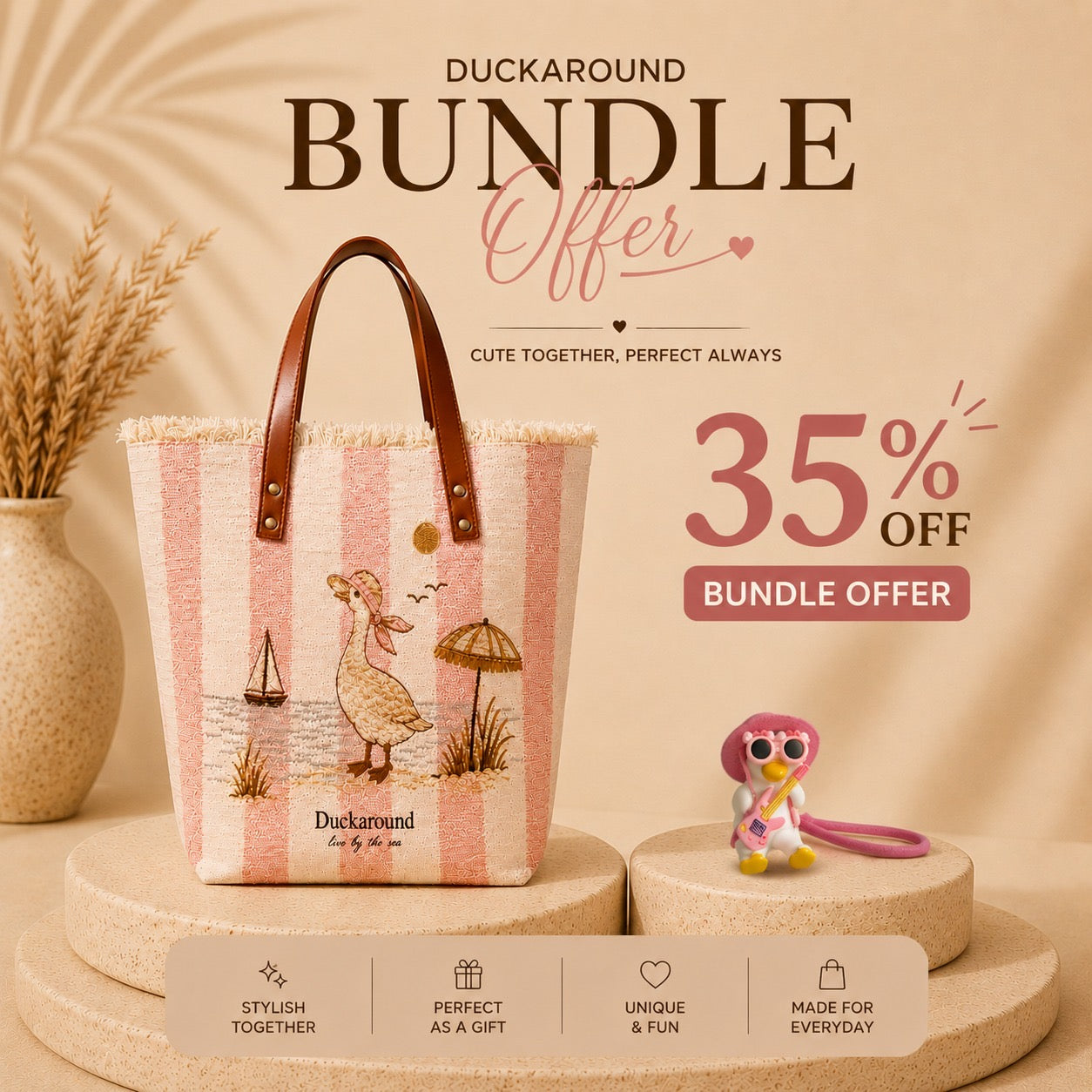 Bundle Tote Bag / One Hanging Duck