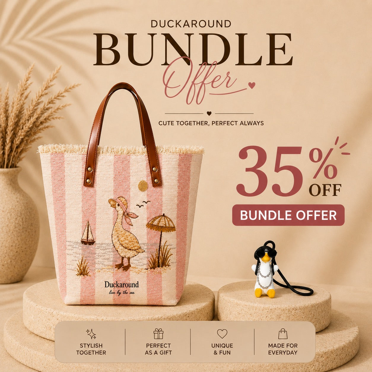 Bundle Tote Bag / One Hanging Duck